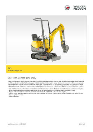 मिनी एक्सकेवेटर Neuson 803