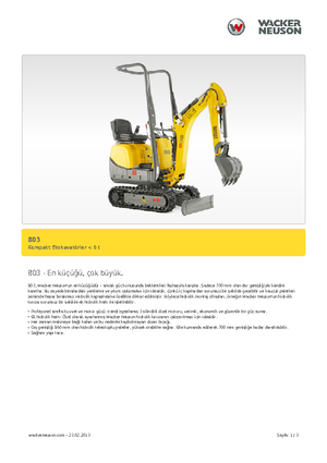 मिनी एक्सकेवेटर Neuson 803