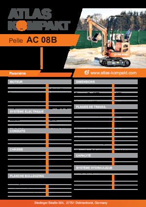मिनी एक्सकेवेटर Atlas Kompakt AC 08B