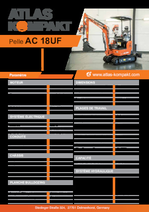 मिनी एक्सकेवेटर Atlas Kompakt AC 18UF