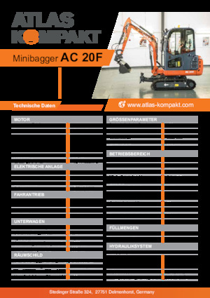 मिनी एक्सकेवेटर Atlas Kompakt AC 20F