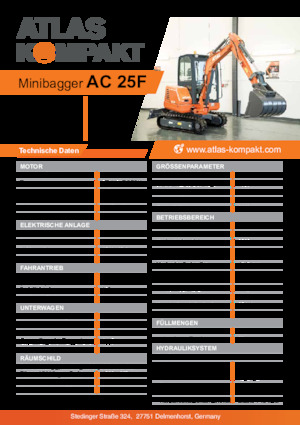 मिनी एक्सकेवेटर Atlas Kompakt AC 25F 