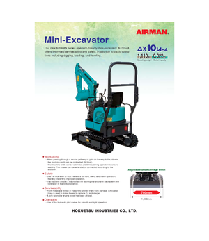 मिनी एक्सकेवेटर Airman AX 10 U 4