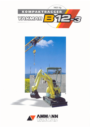 मिनी एक्सकेवेटर Yanmar B 12-3