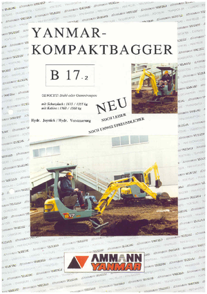 मिनी एक्सकेवेटर Yanmar B 17-2