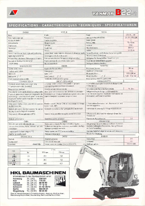 मिनी एक्सकेवेटर Yanmar B 22-2