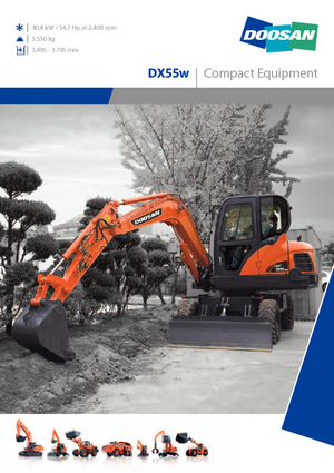 व्हील एक्सकेवेटर Doosan DX55W