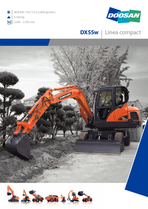 व्हील एक्सकेवेटर Doosan DX55W