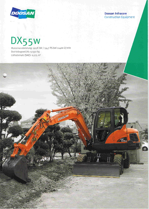 व्हील एक्सकेवेटर Doosan DX55W