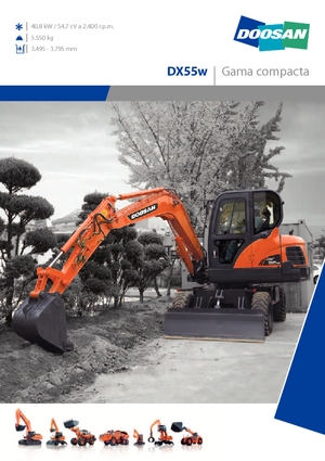 व्हील एक्सकेवेटर Doosan DX55W