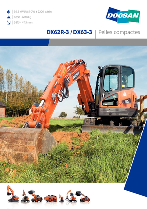क्रॉलर एक्सकेवेटर Doosan DX62R-3