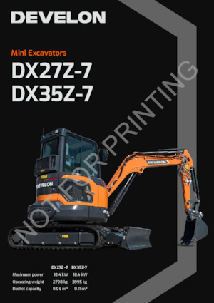 मिनी एक्सकेवेटर Develon DX35Z-7  