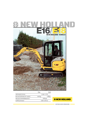 मिनी एक्सकेवेटर New Holland E 16