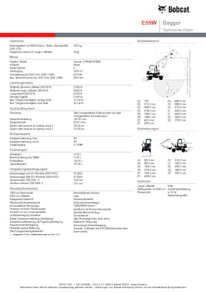 मिनी एक्सकेवेटर Bobcat E55W
