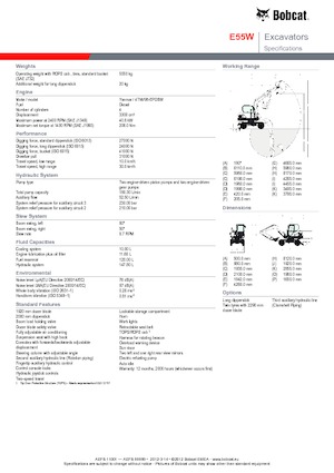मिनी एक्सकेवेटर Bobcat E55W
