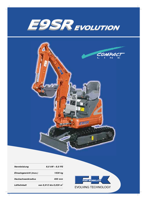 मिनी एक्सकेवेटर Fiat Kobelco E 9 SR