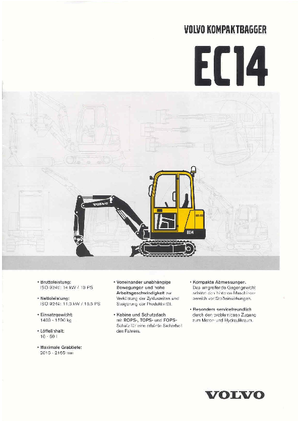 मिनी एक्सकेवेटर Volvo EC14
