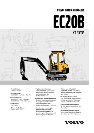 मिनी एक्सकेवेटर Volvo EC20B XTV