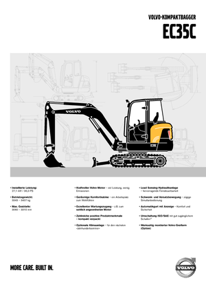 मिनी एक्सकेवेटर Volvo EC35C