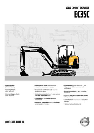 मिनी एक्सकेवेटर Volvo EC35C
