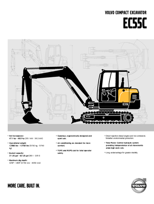मिनी एक्सकेवेटर Volvo EC55C