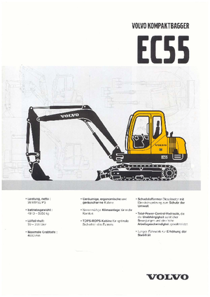 मिनी एक्सकेवेटर Volvo EC55