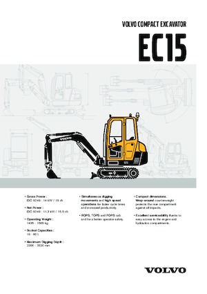 मिनी एक्सकेवेटर Volvo EC15 XR