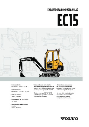 मिनी एक्सकेवेटर Volvo EC15 XR