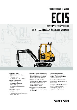 मिनी एक्सकेवेटर Volvo EC15 XT