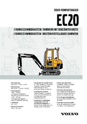मिनी एक्सकेवेटर Volvo EC20 XT