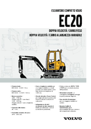 मिनी एक्सकेवेटर Volvo EC20 XTV
