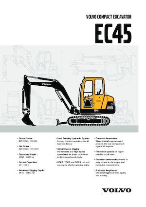 मिनी एक्सकेवेटर Volvo EC45