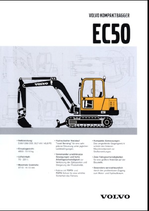 मिनी एक्सकेवेटर Volvo EC50
