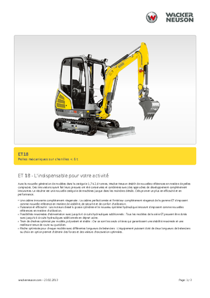मिनी एक्सकेवेटर Wacker Neuson ET18
