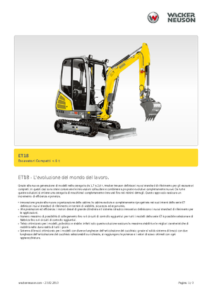 मिनी एक्सकेवेटर Wacker Neuson ET 18