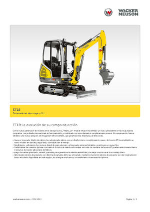 मिनी एक्सकेवेटर Wacker Neuson ET 18