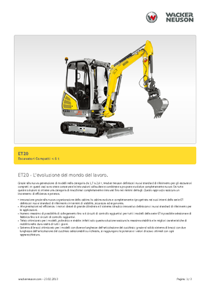 मिनी एक्सकेवेटर Wacker Neuson ET20