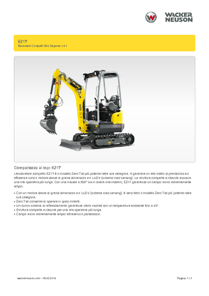 मिनी एक्सकेवेटर Wacker Neuson EZ17
