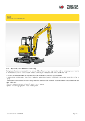 मिनी एक्सकेवेटर Wacker Neuson EZ38