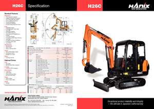 मिनी एक्सकेवेटर Hanix H 26 B