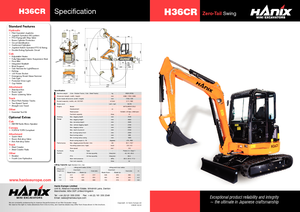 मिनी एक्सकेवेटर Hanix H 36 R