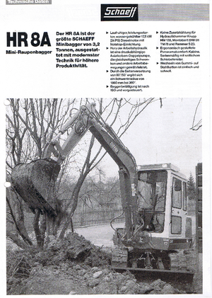 मिनी एक्सकेवेटर Terex-Schaeff HR 8 A