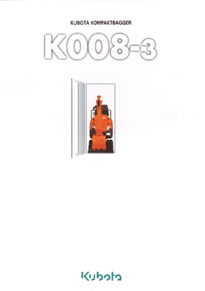 मिनी एक्सकेवेटर Kubota K008-3G