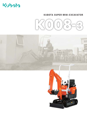 मिनी एक्सकेवेटर Kubota K008-3G