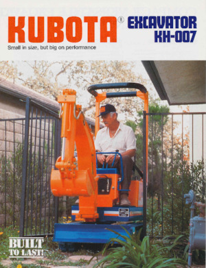 मिनी एक्सकेवेटर Kubota KH007