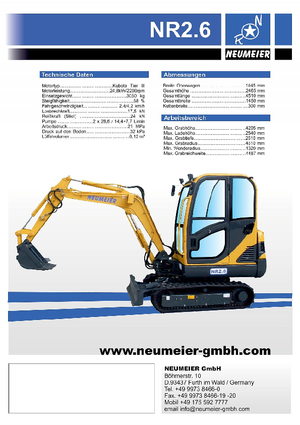 मिनी एक्सकेवेटर Neumeier NR 2.6