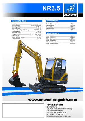 मिनी एक्सकेवेटर Neumeier NR 3.5