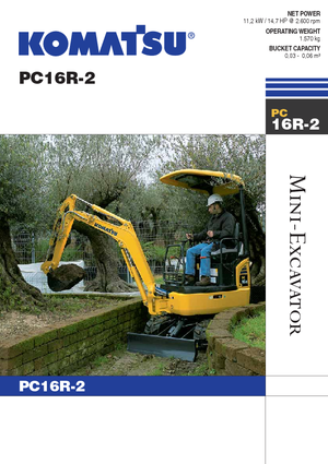 मिनी एक्सकेवेटर Komatsu PC16R-2