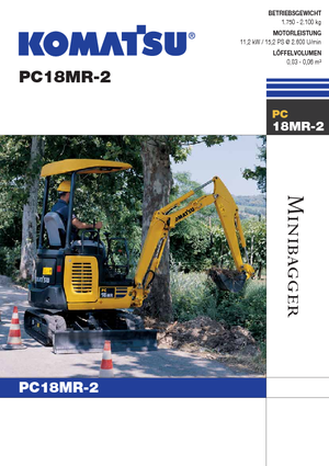 मिनी एक्सकेवेटर Komatsu PC18MR-2