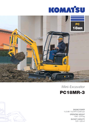 मिनी एक्सकेवेटर Komatsu PC18MR-3
